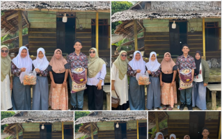 Kegiatan Siswa Siswi SMA Negeri 1 Lingga Pengambilan Bahan LKKTI di Desa Linau